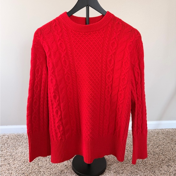 a new day Sweaters - Cozy Red Cable Knit Style Sweater - Size S